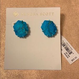 Kendra Scott matte aqua morgan earrings